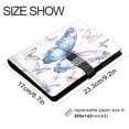 thumbnail image 3 of 9.2x6.7 inch Leather Notebook 100 Sheets, Multi-Pocket Design & Pen Loop A Flock Of Butterflies Refillable Journal Organizer, 3 of 6