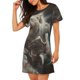 thumbnail image 2 of Easygdp Astronaut Polar Bear Roar Camisón de manga corta para mujer, informal, estampado, 2 of 6