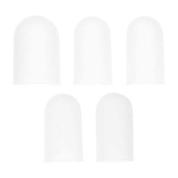 LOLIPPYY Elastic Reusable Finger Covers Silicone Transparent 5Pcs