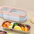 thumbnail image 5 of Stainless Steel Lunch Box, 2 Compartment Leakproof Bento Box, 10.2"×4.3" Food Grade Food Storage Containers, Sealed Food Storage Container, Portable Snack Container, Meal Storage Carrier, 5 of 6