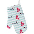 thumbnail image 7 of Polyester Insulation Kitchen Oven Mitts Potholder Apron 3Pcs Set Dachshund Holding Balloons Non Slip Heat Resistant Gloves for Baking Cooking BBQ, 7 of 7