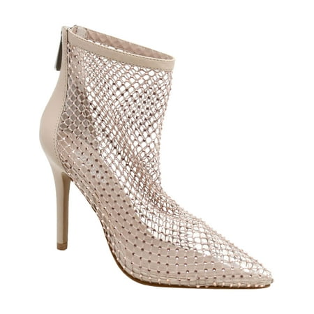 

Charles by Charles David Pursue Women s Mesh Embellished Stiletto Booties