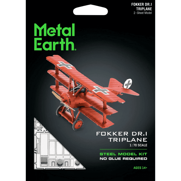 Metal Earth Fokker DR.I Triplane 3D Metal Model   Tweezers 12101