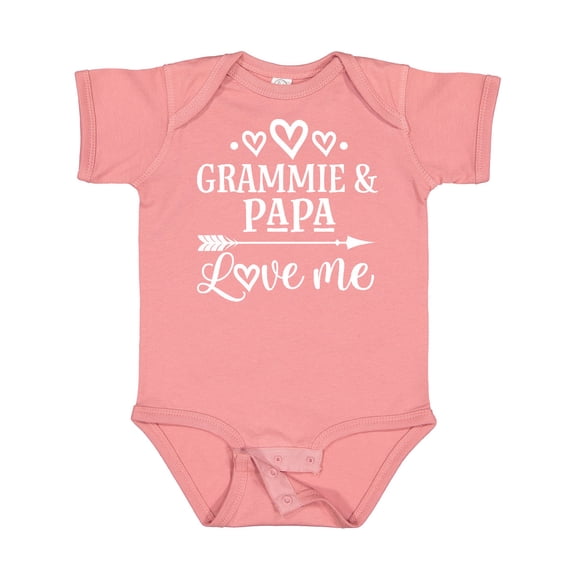 Inktastic Grammie and Papa Love Me Boys or Girls Baby Bodysuit