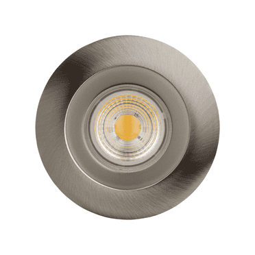 Perlglow 4 inch Round Brushed Nickel Downlight Luminaire, LED Recessed Light Fixtures Ceiling Lights, Dimmable,3000K.