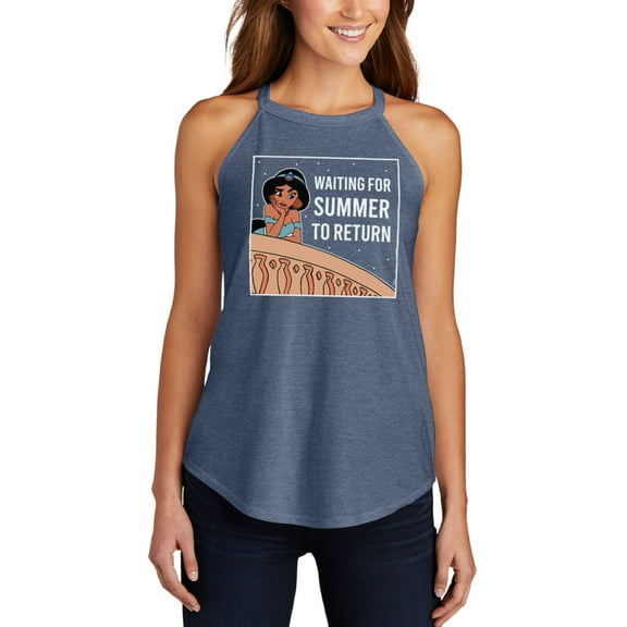 Disney Princess - Waiting For Summer - Juniors High Neck Tank Top