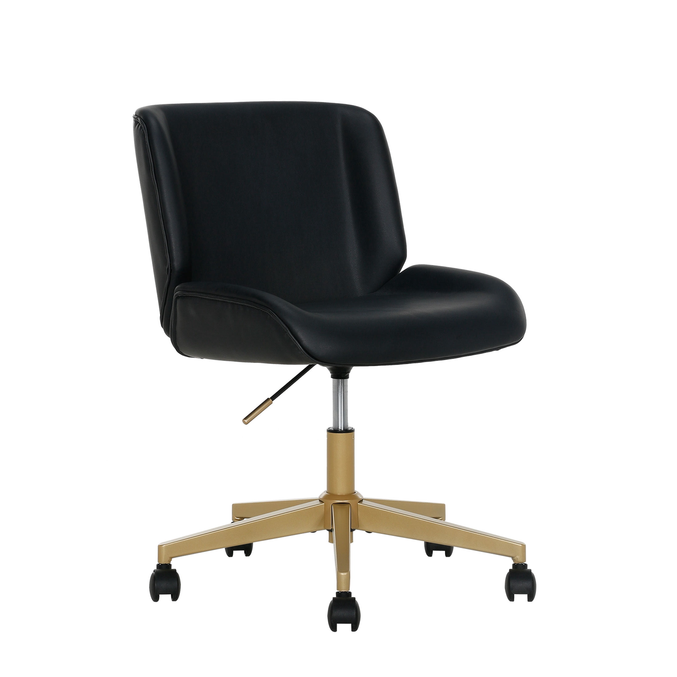 Mainstays Daphne Mid Back Office Chair with Black Faux Leather