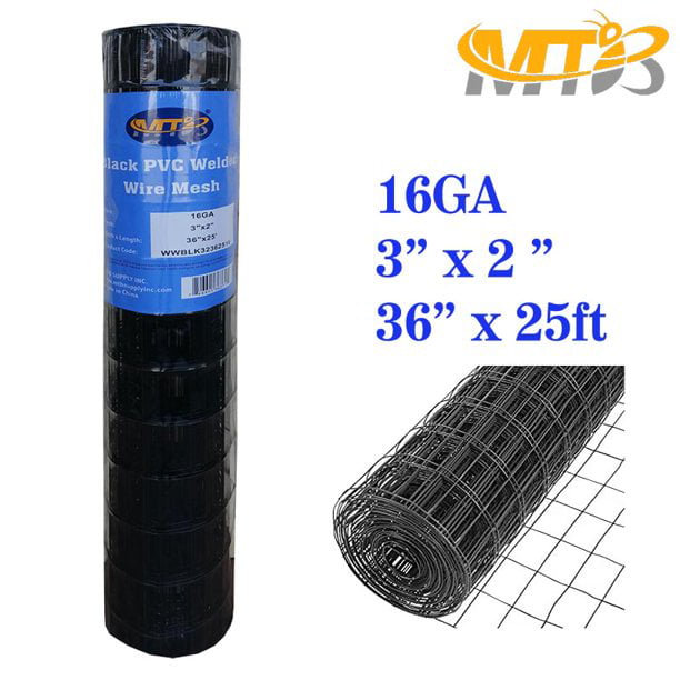 PVC Multi-Purpose Netting 819716 3/4" x 1" Mesh 3' x 25' Black 
