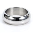 thumbnail image 6 of 6.8mm Silver/Blue/Gold Smooth Polished Band Men's Stainless Steel Ring Size 7-10, 6 of 8