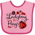 thumbnail image 3 of Inktastic Ladybug Hugs with Cute Ladybug and Flowers Boys or Girls Baby Bib, 3 of 4
