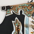 thumbnail image 3 of Hilason Handmade Genuine Leather Chaps Adult Handtooled Rodeo Bull Riding, 3 of 6