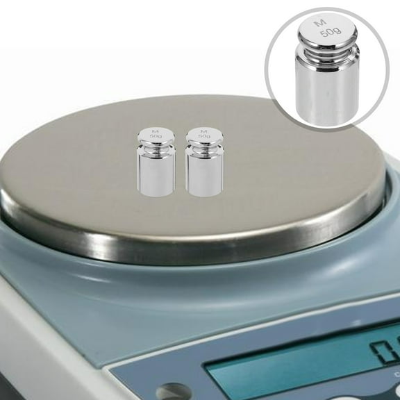 Raindrops Digital Scale Balance Weight 50g Calibration Weight for Lab Weights and High Precision Calibration for Scientific Silver