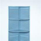 Demi Bonn 70.8" Corner Shelf, 5-tier Narrow Corner Bookcase Plant Corner Display Etagere for Small Spaces, Bedroom, Living Room, Blue