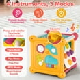 thumbnail image 5 of Sqnox 6-in-1 Baby Activity Cube, Montessori Educational Toys with Music, Learning Toys for Infants & Toddlers 6-36 Months (Colorful), 5 of 10
