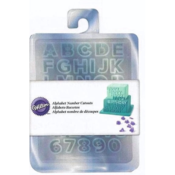 WILTON FONDANT 42PC ALPHA AND NUMERIC CUTTERS