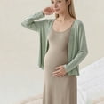 thumbnail image 5 of Admvng Maternity Dress Adjustable Spaghetti Strap Soft Knit Pregnancy Maxi Dress Nursing Nightgown Women's Home Sleepwear, 5 of 8