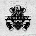 thumbnail image 4 of Craftnamesign Fireman Metal Wall Art LED Light, Personalized Fireman Metal Sign Home Decor, 4 of 5