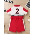 thumbnail image 4 of IWEMEK 2nd Birthday Baby Clothes Cosplay Party Dressy Jumpsuit Size 18-24M Comfort Plaid Printed Bodysuit 18-24M, 4 of 7