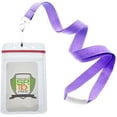 thumbnail image 3 of 6 Pack - Premium Bright Color Neon Lanyards with Breakaway Clasp - Cute and Durable for School Hall Passes, Student & Work Badges, Cruise Cards by Specialist ID by Specialist ID (Lavender Purple), 3 of 5