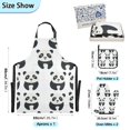 thumbnail image 3 of Pandas Silhouette 5 Pcs Kitchen Set Heat Resistant Oven Mitts and Non-Slip Pot Holders with Adjustable Cooking Apron, 3 of 6