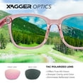 thumbnail image 6 of Square Polarized Mirrored Sunglasses for Women Colorful 80's Anti-Glare TR90 Frame UV Protection Sun Glasses, 6 of 7