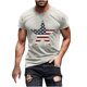 thumbnail image 2 of Tops para hombre, blusas y camisas de cuello redondo y manga corta para hombre, camiseta de cuello redondo y manga corta con estampado de la bandera del Día de la Independencia de Estados Unidos para, 2 of 5