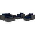thumbnail image 2 of Modway Sojourn 8 Piece Outdoor Patio Sunbrella® Sectional Set in Canvas Navy, 2 of 8