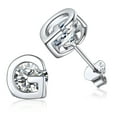 thumbnail image 1 of Pendientes de botón PROSTEEL inicial de Plata esterlina letra G con circonita cúbica, 1 of 8