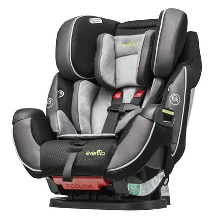 Evenflo Symphony Elite All-in-One Convertible Car Seat, Two-Tone Black