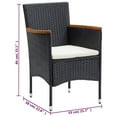 thumbnail image 2 of vidaXL Patio Dining Set with Cushions 3/5/7/9 Piece Multi Colors Multi Sizes, 2 of 11