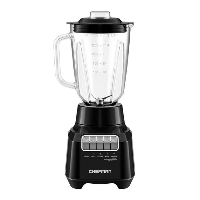 Licuadora Chefman 1.5 Litros 4 Velocidades 400 W Negro