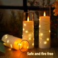 thumbnail image 4 of Velas LED Nimiko Flickering sin llama con cadena de estrellas, 9 unidades, 4 of 6