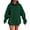 Green, variant on frariair Women's Solid Color Basic Hoodie Oversized Fleece Pullover Sweatshirt With Drop Shoulder Casual Loose Fit Top Hot Pink S