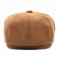 thumbnail image 4 of SikaFu Autumn And Winter Hairy Hat Female Wool Boror Hat Casual Versatile Pure -Colored Peaked Duck Tongue Octrative Hat Retro Nangua Painter Hat, 4 of 9