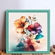 thumbnail image 3 of Kit Punto Cruz Con Flores Hilo Algodón Ecológico Bordado 11CT 40x40cm, 3 of 9