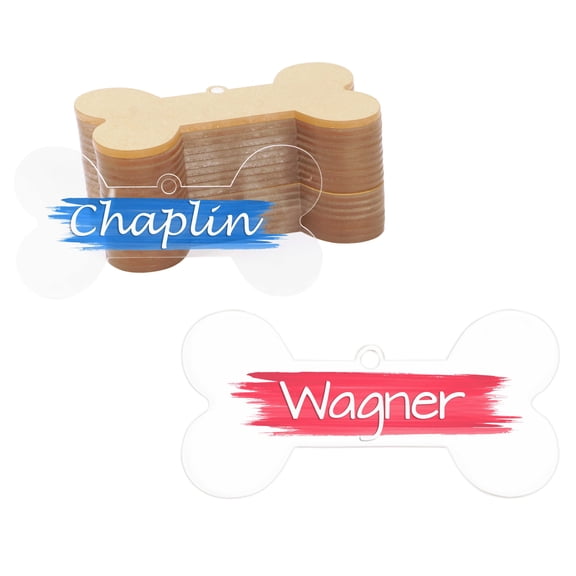 Inkdotpot Laser Cut Acrylic Ornament Blank with Holes Predrilled DIY Christmas Tree Decoration, Stocking Name Tag- Holiday Tags- 3mm Thick- 25 Pack