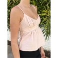 thumbnail image 2 of Women Floral/Plaid Print Cami Top Y2k Spaghetti Strap Lace Grunge Button Down Tie Back Tank Top, 2 of 6