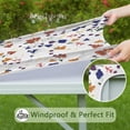 thumbnail image 6 of Pioneer Flower Floral Print Pattern Square Fitted Tablecloth with Elastic Edge,Square Table Cover,Washable Elastic Table Cover for Home Kitchen Party Decor 36"x36", 6 of 6