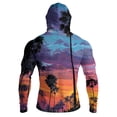 thumbnail image 6 of GrmtClth Sun Shirts for Men Long Sleeve Lightweight Sun Protection Shirt with Mask Fishing Hiking Swimming Running SPF Hooded Camo Rash Guard Moisture Wicking Shirt Purple L, 6 of 6