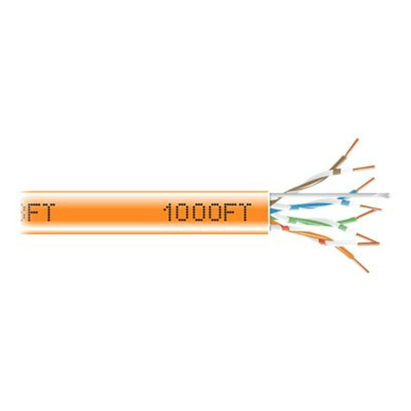 Black Box EYN866A-PB-1000 1000ft GigaTrue 550 CAT6 550-MHz Bulk Cable Orange