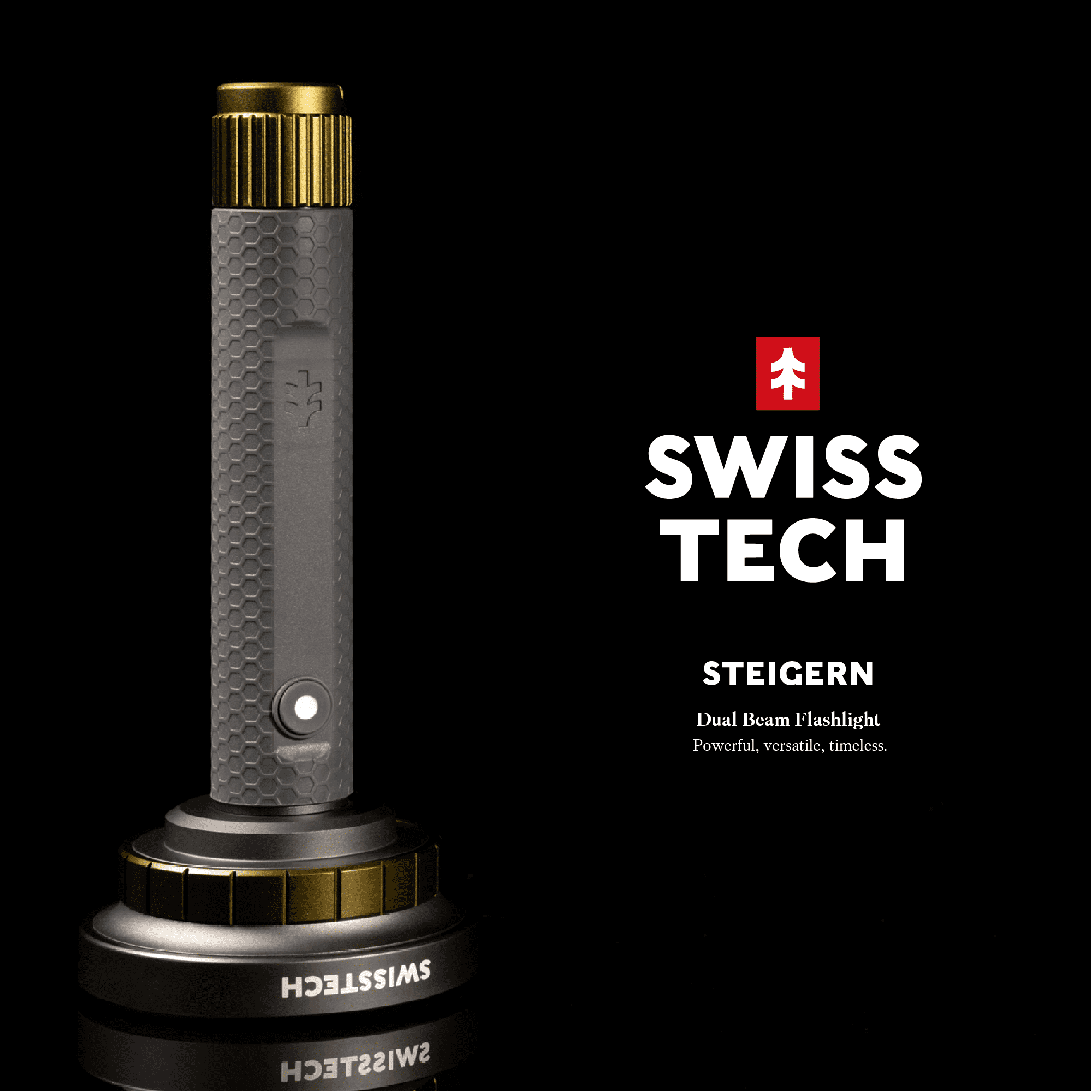 Swiss Tech Erleuchten LED Flashlight, 3000 Lumen, Rechargeable with 52 - 4  Crew