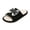 Black, variant on Willtoo Women's Open Toe Memory Foam Slippers - Cute Fuzzy House Shoes with Lace Bow, Soft Plush Ligthweight Slides Non-Slip Indoor Comfortable Slippers