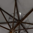 thumbnail image 3 of SAFAVIEH Cannes 11' Wooden Pulley Market Umbrella, Grey, 3 of 6