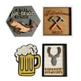 thumbnail image 1 of 4 Pcs Father's Day Tiered Tray Decor Wooden Table Signs Mini Father's Day Wood Sign Dad Ever Tiered Tray Decor For Dad Gift Farmhouse Kitchen Shelf Large Table Centerpieces for Kitchen, 1 of 5