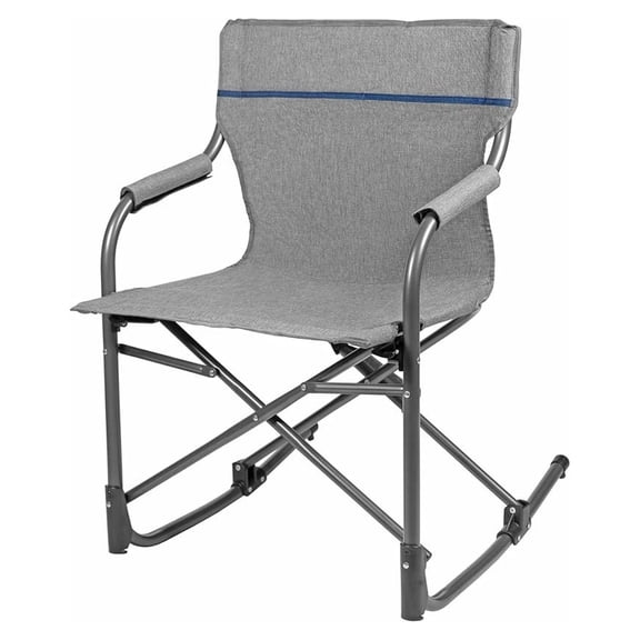 Limited Foldable Portable Rocking Director's Chair Perfect for Sporting Events, Outdoor Activities, Camping, Patio Furniture, and Relaxing, Grey