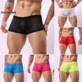 thumbnail image 1 of Calzoncillos De Rayas Transparentes Para Hombre Sexy Bóxer De Baja Altura Bulgepangjing, 1 of 3