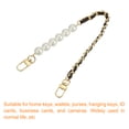 thumbnail image 3 of Uxcell Leather Wristlet Strap, 350mm/14" Imitation Pearl Short Wrist Purse Chain for Mobile Case Clutch DIY (Black, Gold), 3 of 7