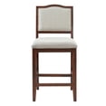 thumbnail image 3 of BOFANG Farmhouse Bar Stools Set of 2, Rustic Counter Height Stools with Wood Frame and Padded Seat,Cherry, 3 of 10