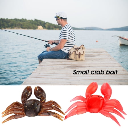 Joernso 8cm 8g Reusable Fishing Bait Crab Shape Strong Toughness Portable Realistic Artificial Bait for Fishing Lovers