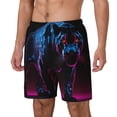 thumbnail image 1 of Fotbe Futuristic Purple Panther Traje de Baño para Hombre – Shorts de Natación de Secado Rápido con Forro y Bolsillos-X-Large, 1 of 6
